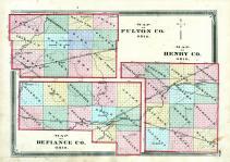 Henry County, Fulton County, Defiance County Maps